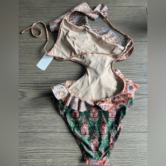ZIMMERMANN Devi paisley one-shoulder swimsuit 430$ - Picture 5 of 8